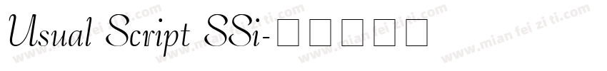 Usual Script SSi字体转换